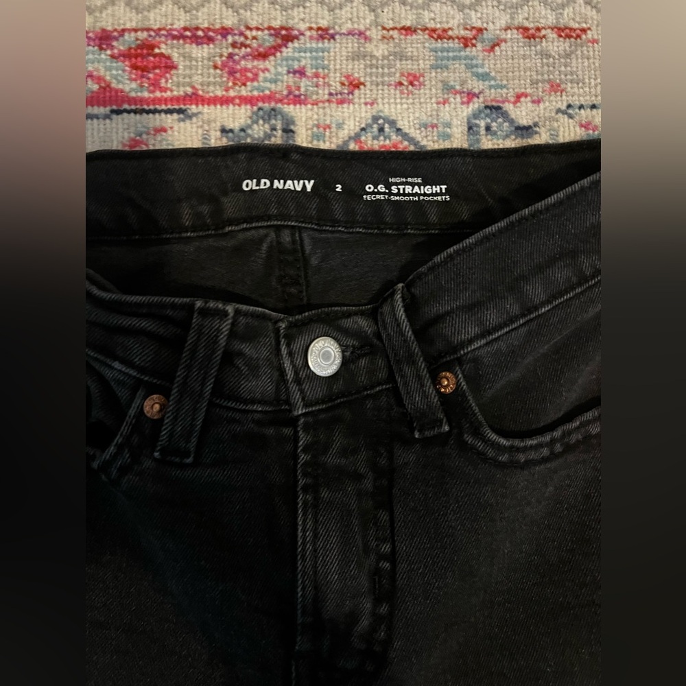 Old Navy O.G straight high-rise jeans secret smooth pockets - Picture 3 of 4